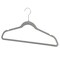 100PCS Gray Velvet Clothes Hangers Durable Plastic Hanger Suit/Shirt/Pants Hangers